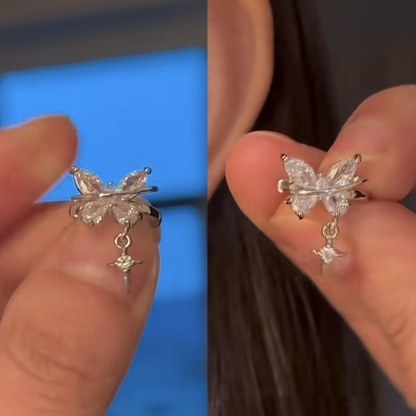 [Copy]啞光甜美芭蕾風蝴蝶結耳骨夾