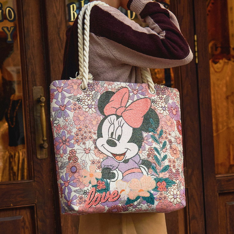 復古田園 大容量卡通托特包