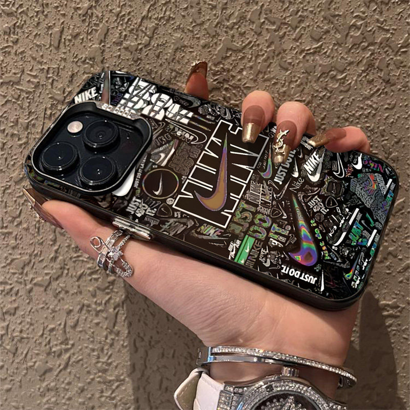 塗鴉彩繪耐克標iphone手機保護殼