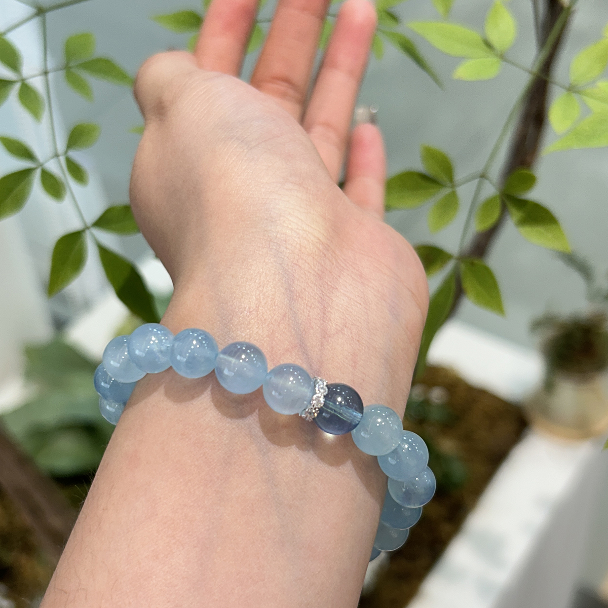 海藍寶 | 魔鬼藍少女感藍色水晶手串