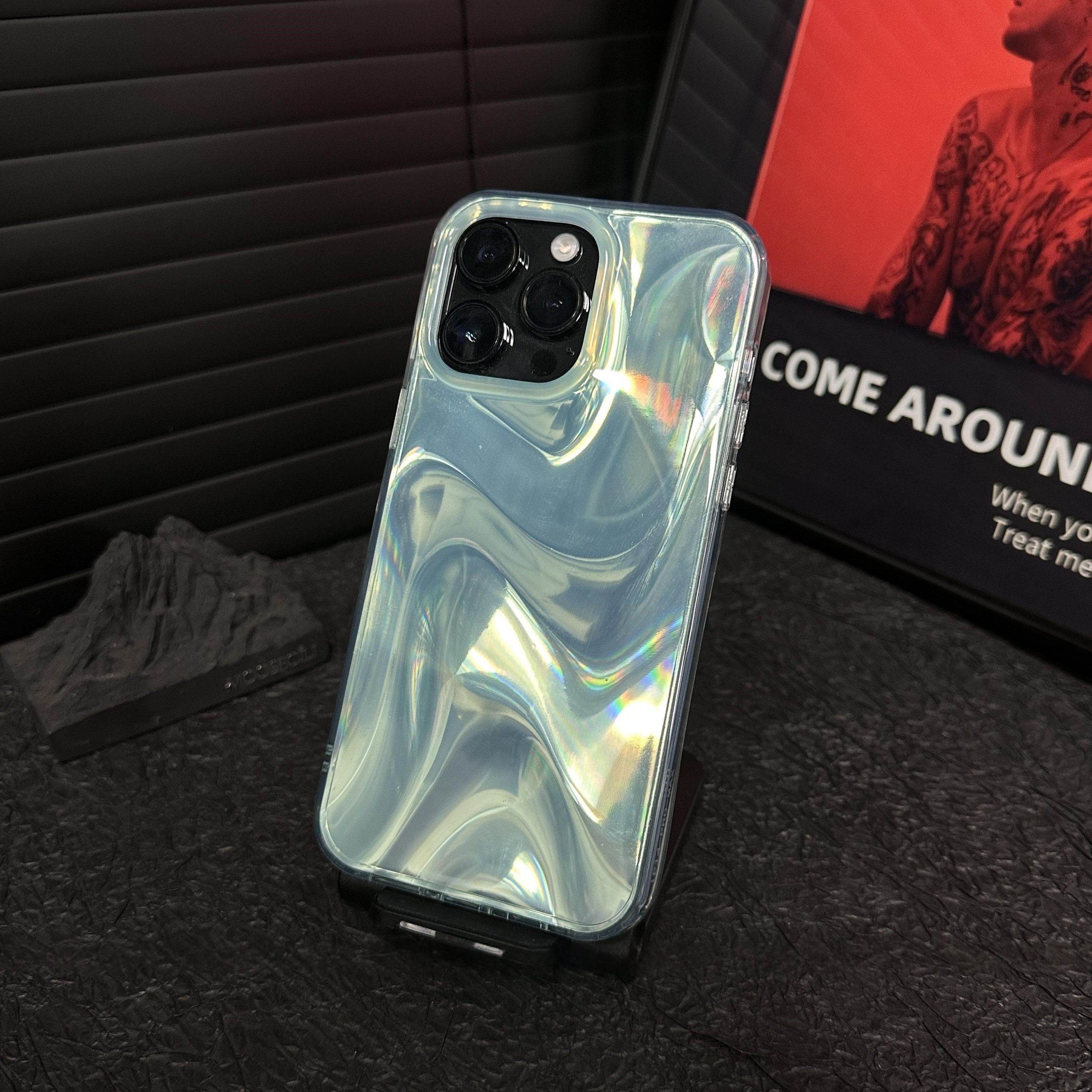 綢緞暈染流光潮酷iphone保護殼