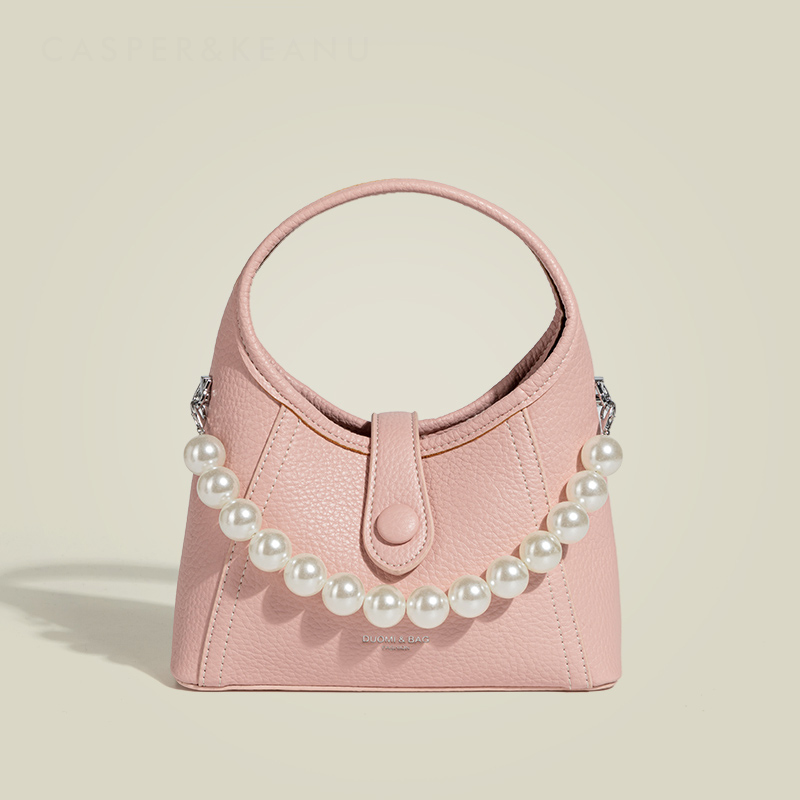 新款氣質珠串斜挎單肩女包
