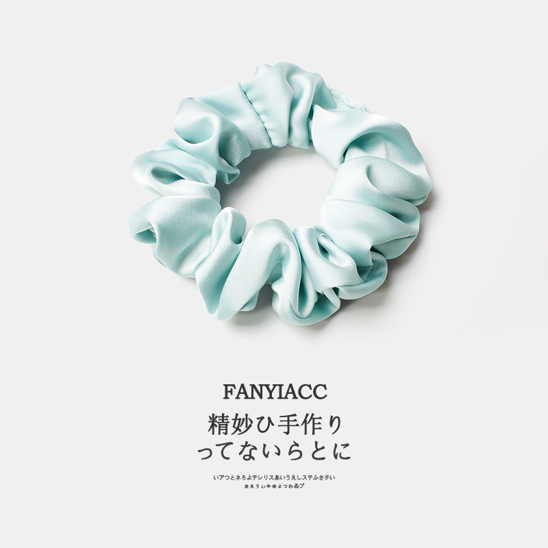 法式緞面大腸簡約髮圈