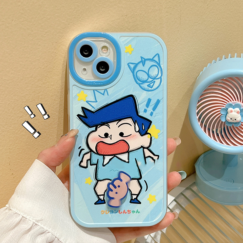 卡通旋轉小新iphone手機保護殼