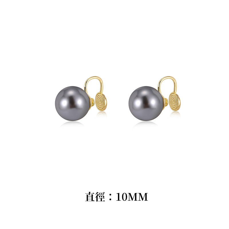 珍珠耳夾無耳洞蚊香盤耳環