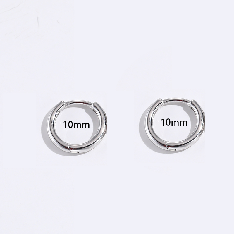 純銀男士圈圈單只耳環耳釘