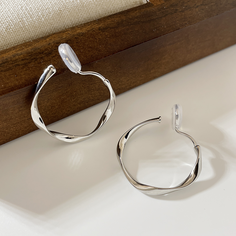 歐美風誇張素圈蚊香盤耳環