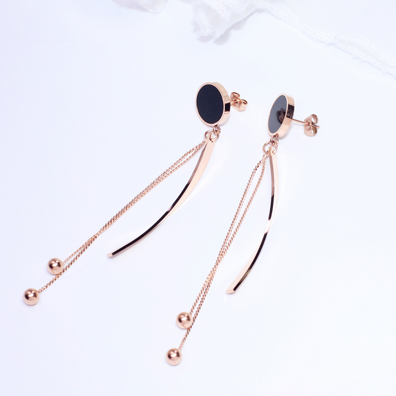 日韓圓形/方形流蘇耳環