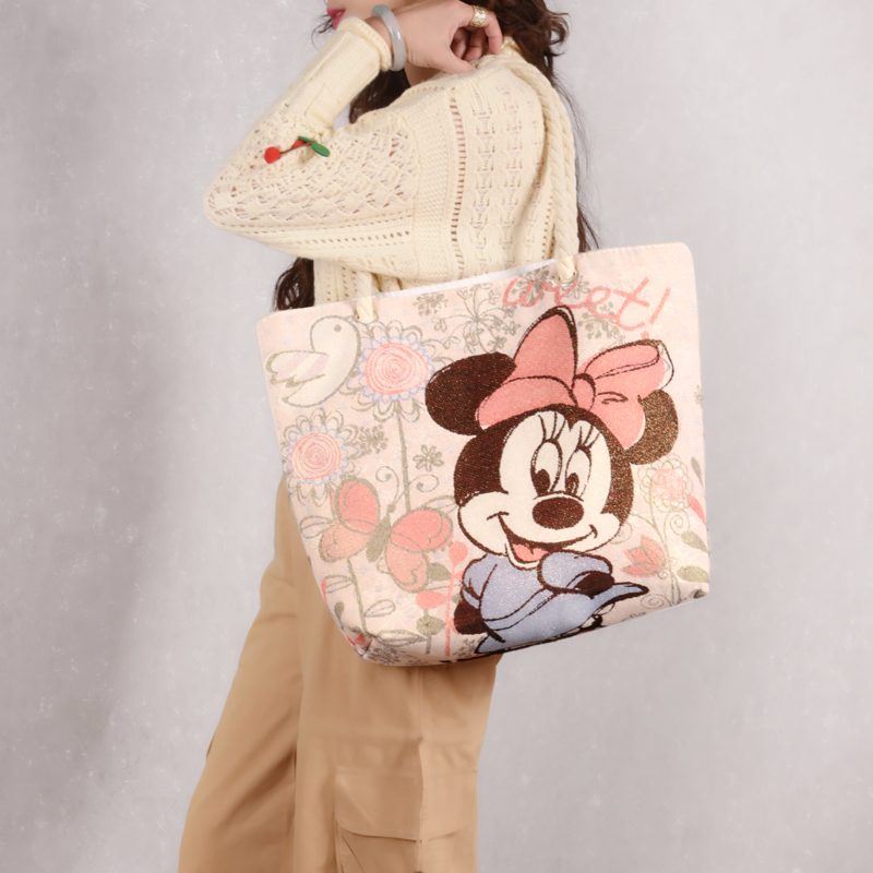 復古田園 大容量卡通托特包