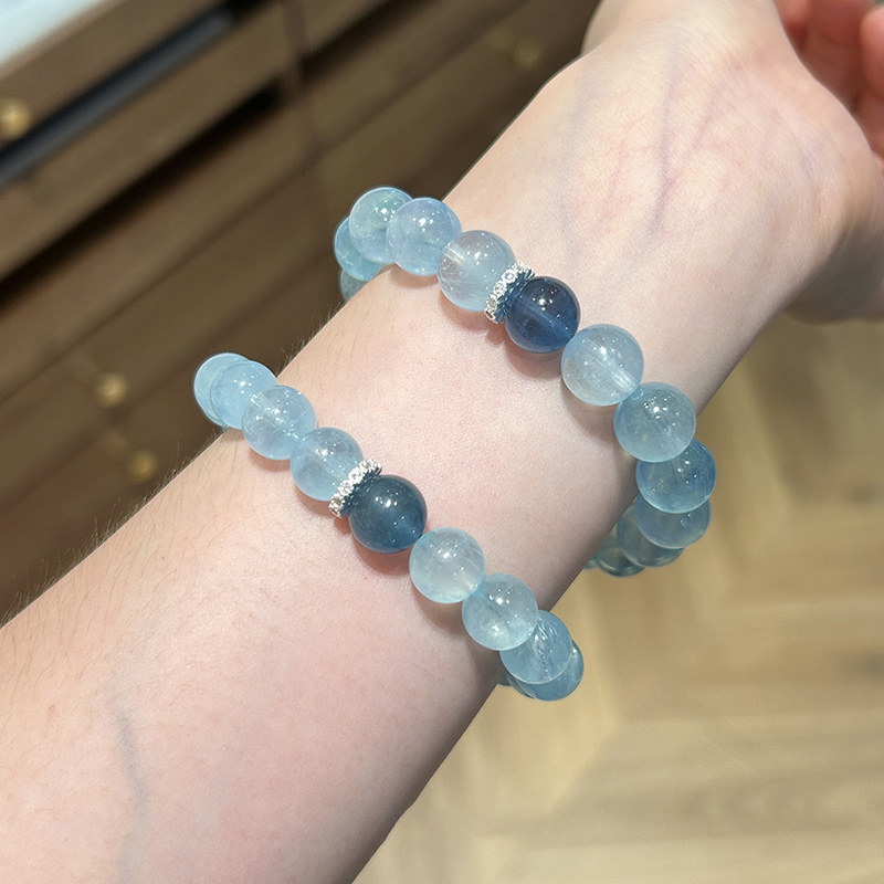 海藍寶 | 魔鬼藍少女感藍色水晶手串