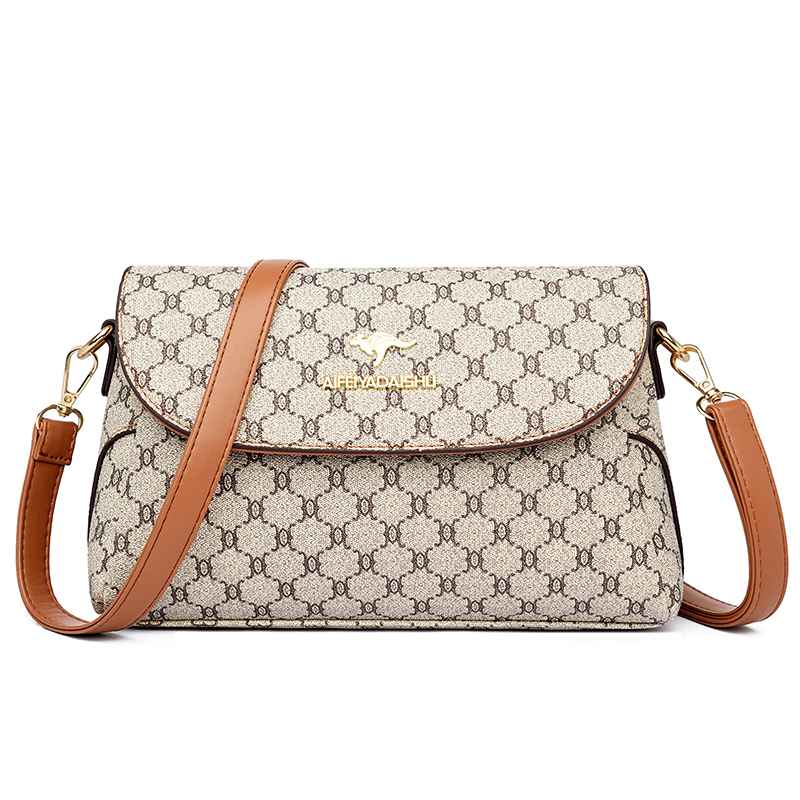 新款牛皮斜肩包 軟皮媽媽包