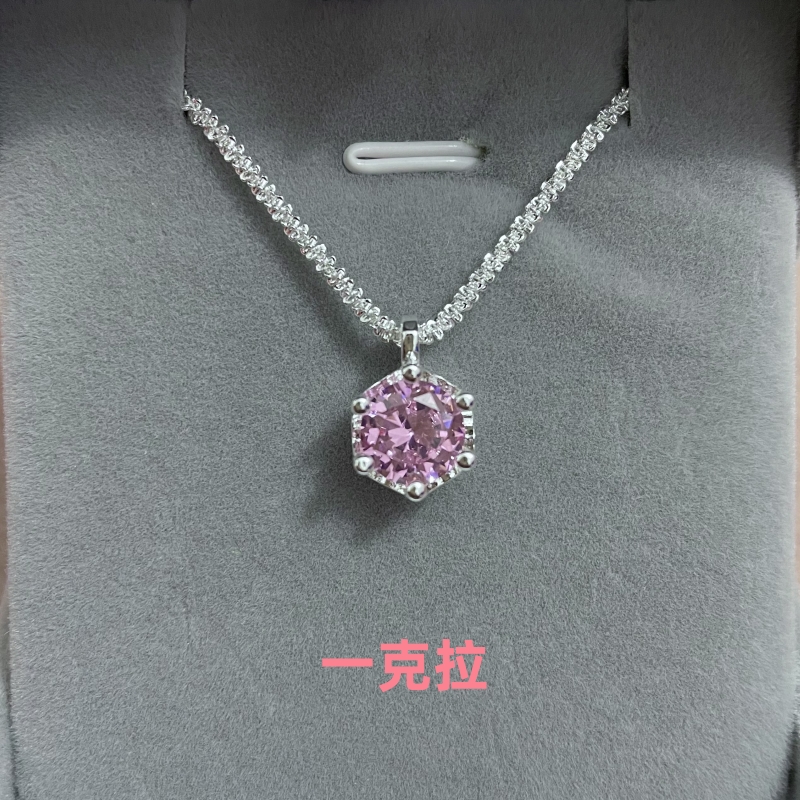 S925銀波光粼粼莫桑鑽項錬