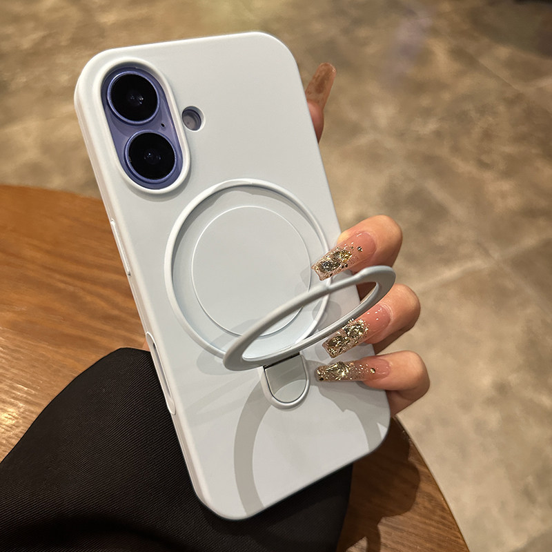金屬一體磁吸支架大孔iphone保護殼