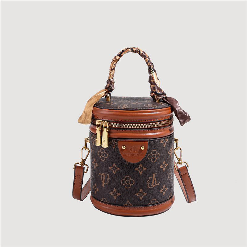 復古印花水桶包包