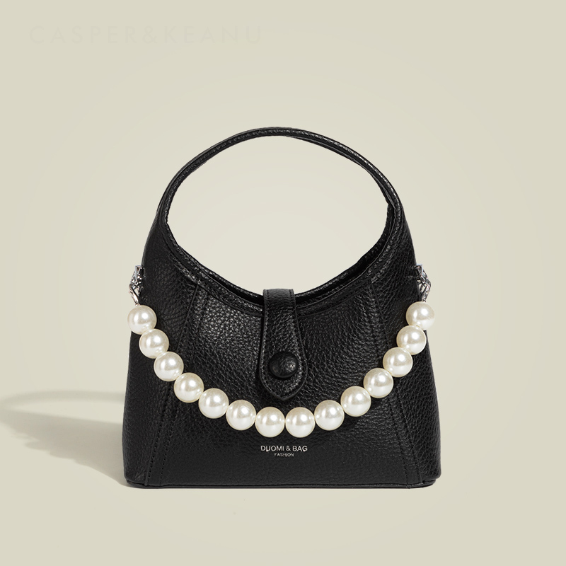 新款氣質珠串斜挎單肩女包