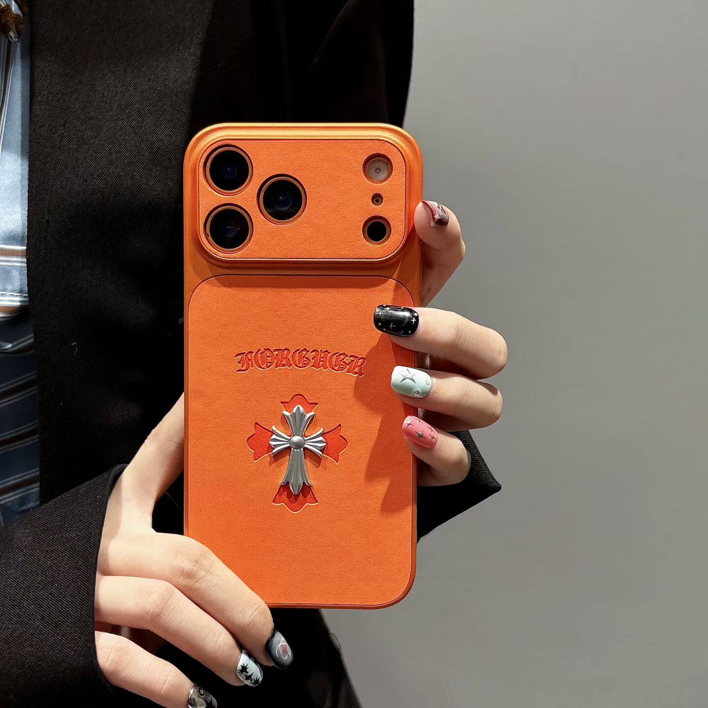 潮牌立體克羅心蘋果保護殼