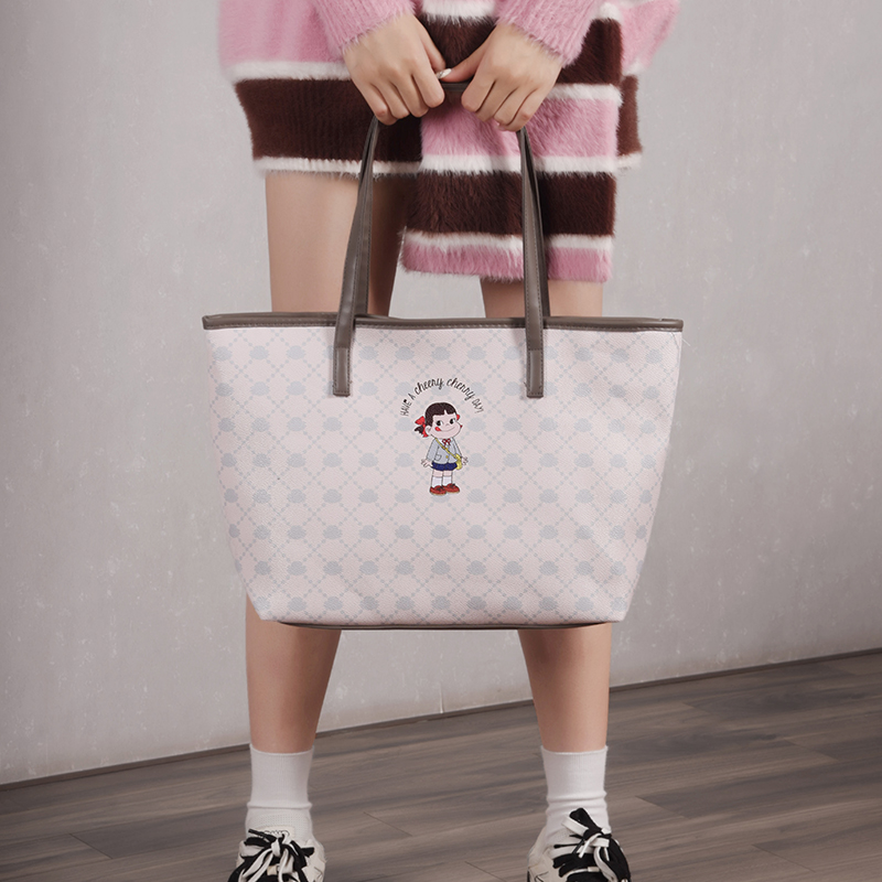 卡通便攜通勤大容量托特手提包