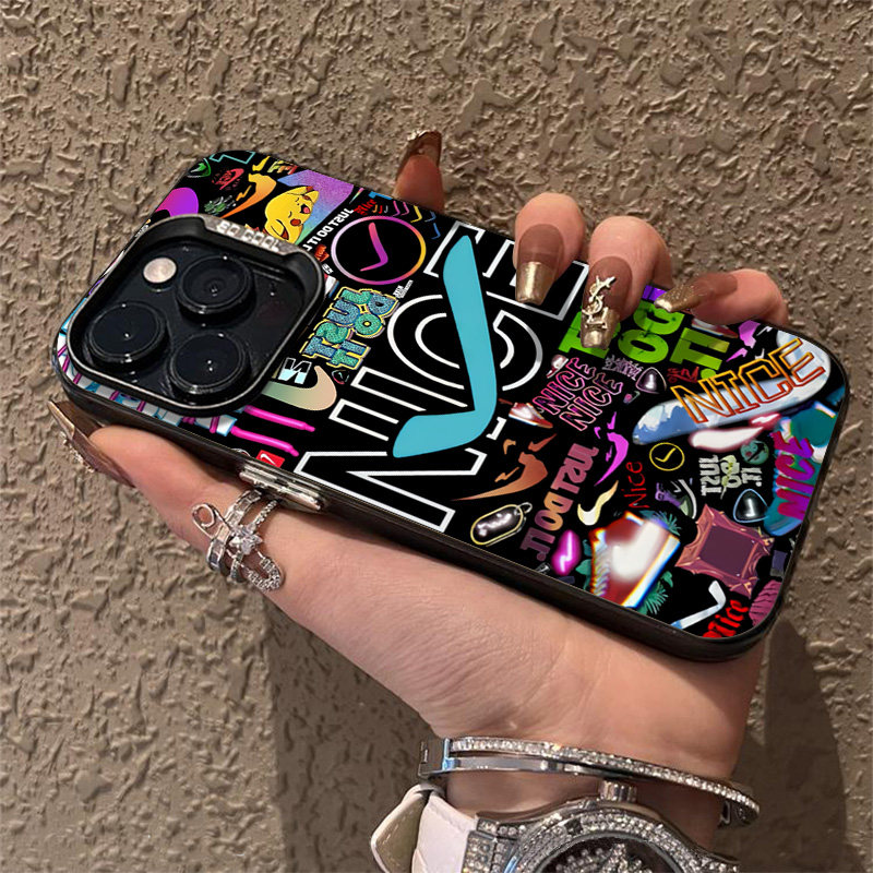 塗鴉彩繪耐克標iphone手機保護殼