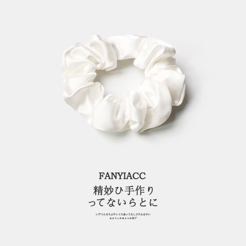 法式緞面大腸簡約髮圈