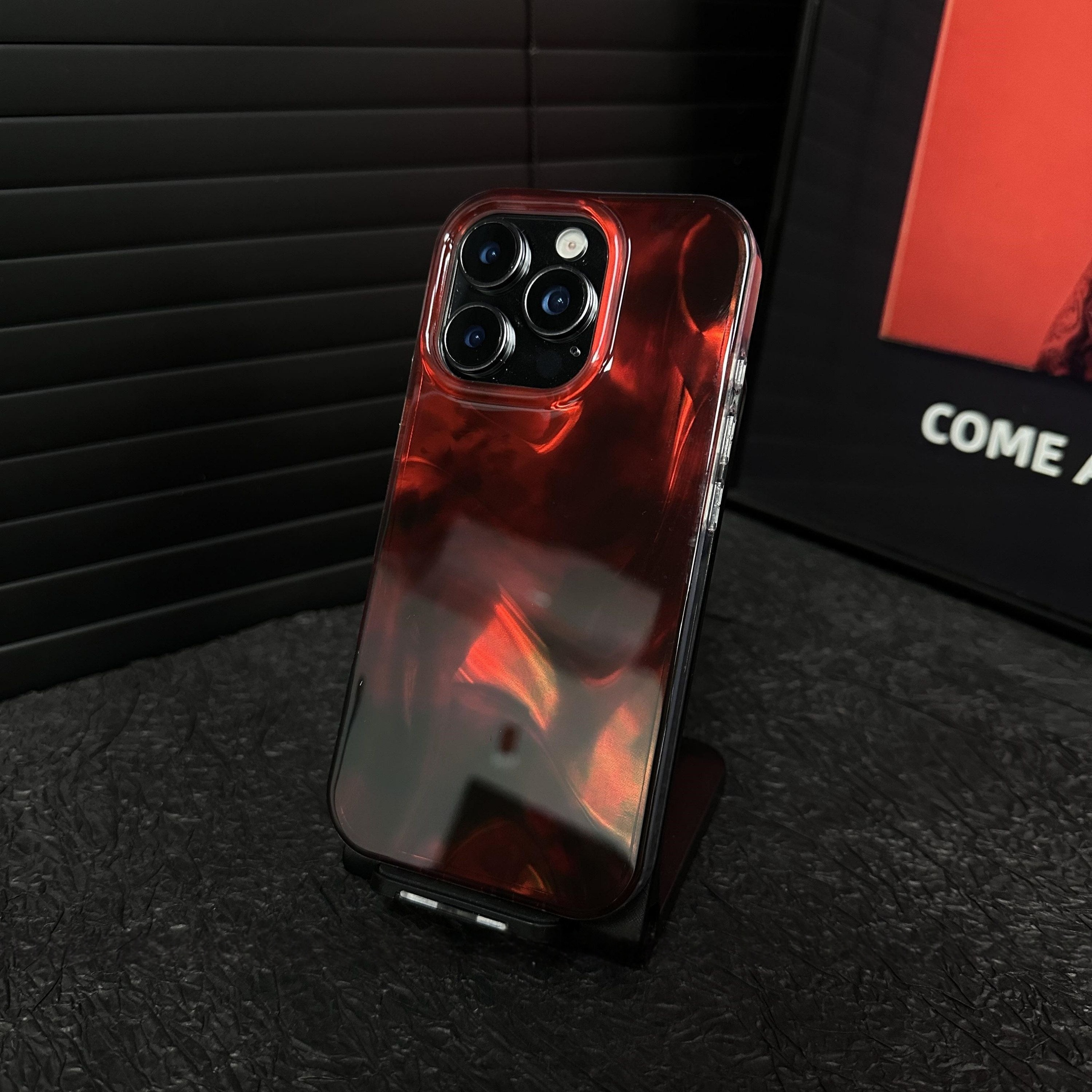 綢緞暈染流光潮酷iphone保護殼