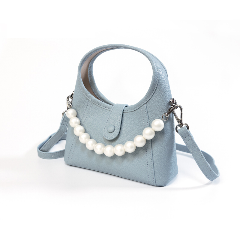 新款氣質珠串斜挎單肩女包