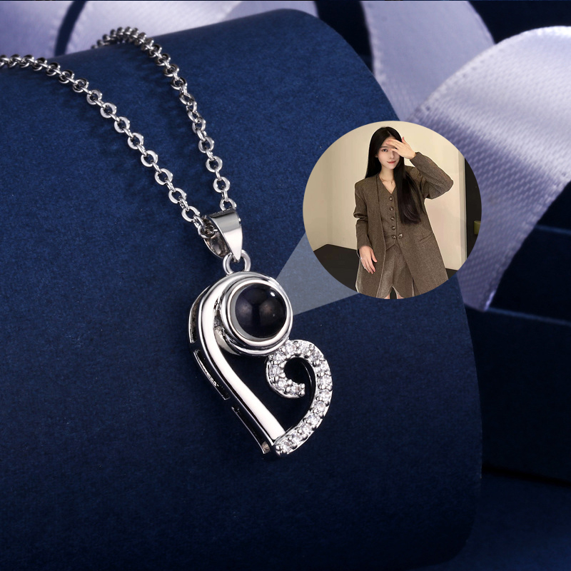 訂製款｜愛心拼接情侶項錬 DIY定製照片