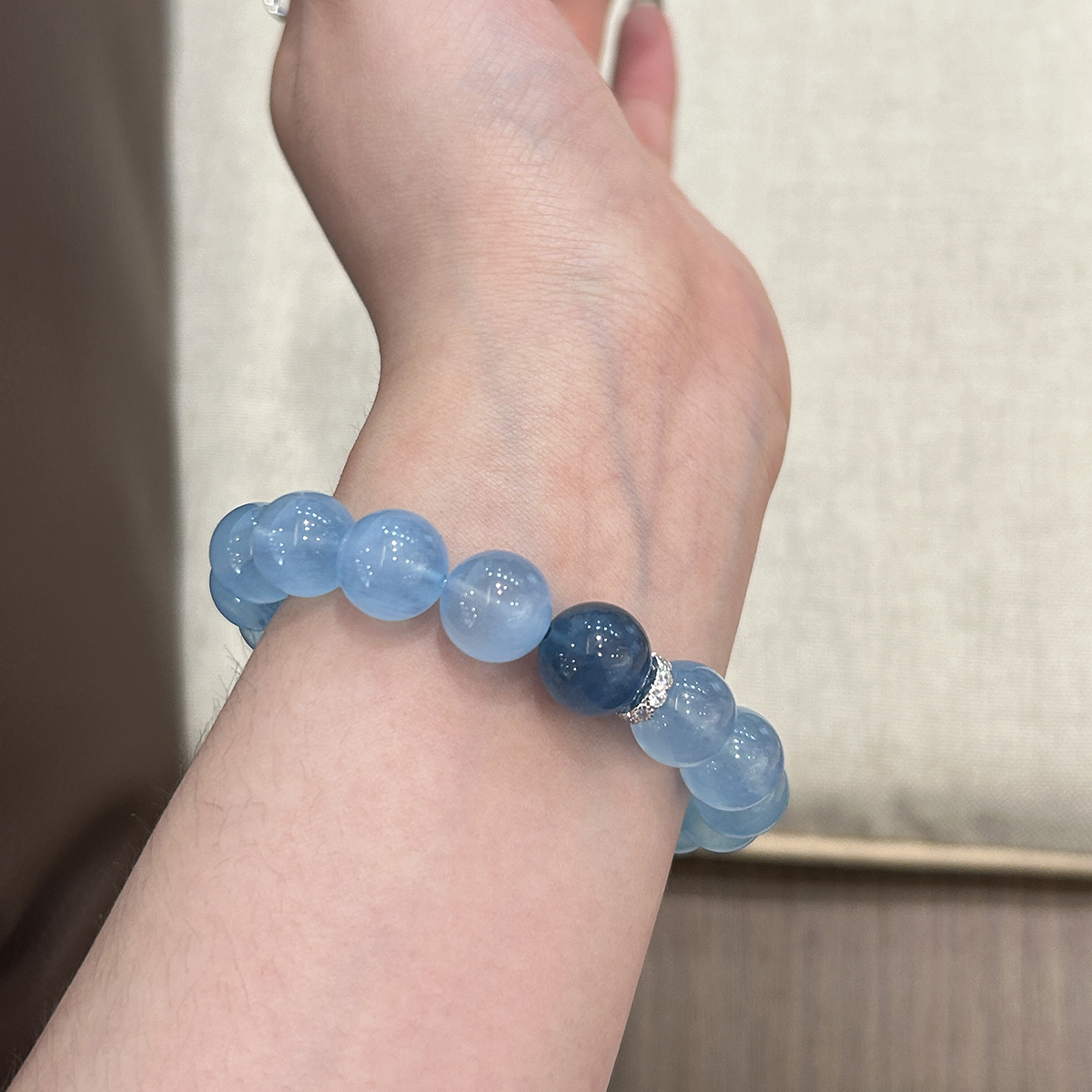 海藍寶 | 魔鬼藍少女感藍色水晶手串