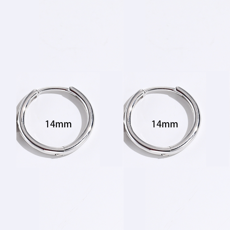 純銀男士圈圈單只耳環耳釘