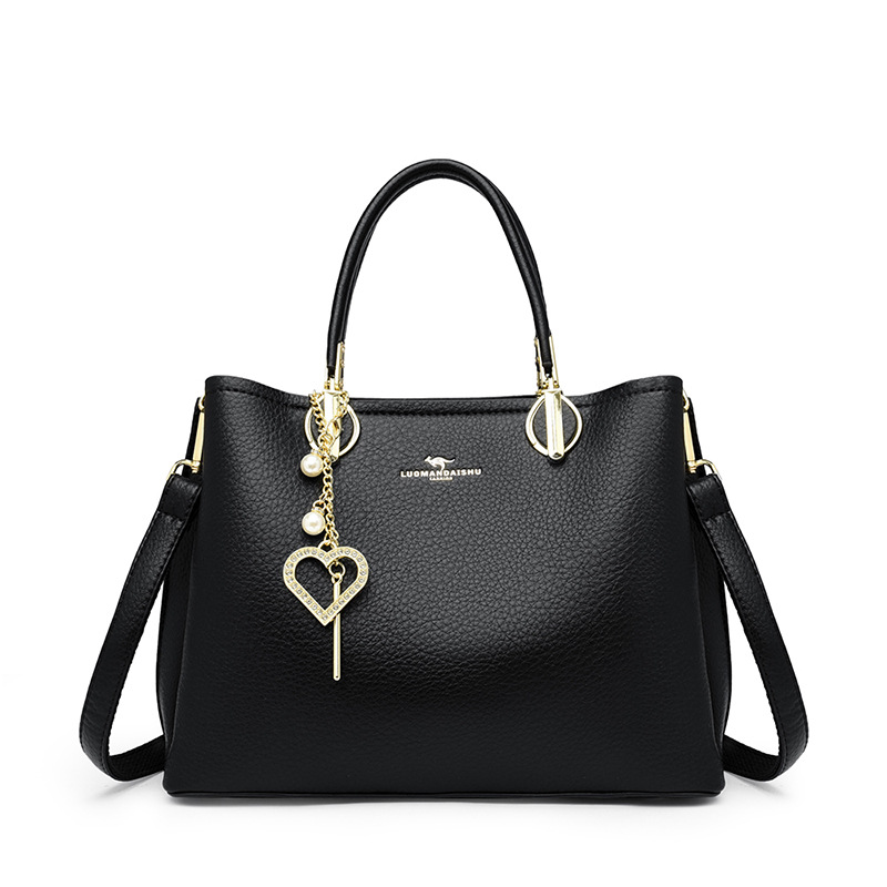 【沫緹甄選】韓式女包優質PU皮革時尚時髦女士手提包愛心飾品斜挎包