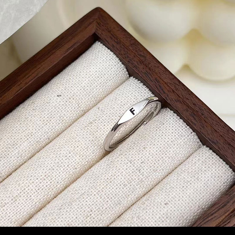 個性素戒 | 簡約26個字母素戒指