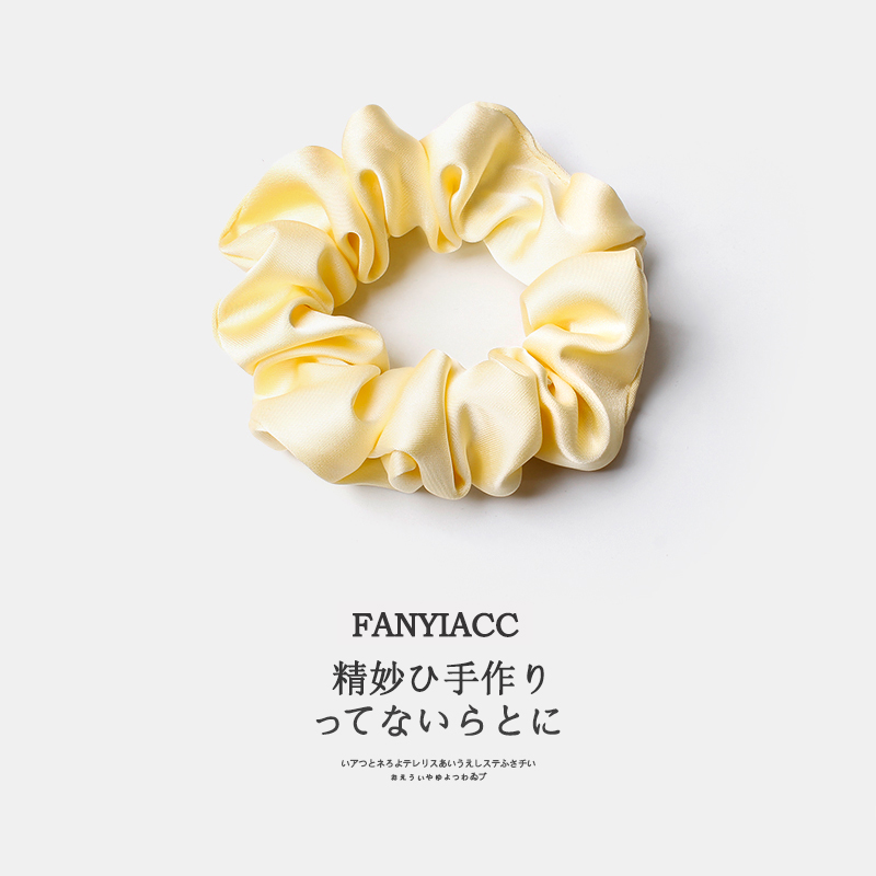 法式緞面大腸簡約髮圈