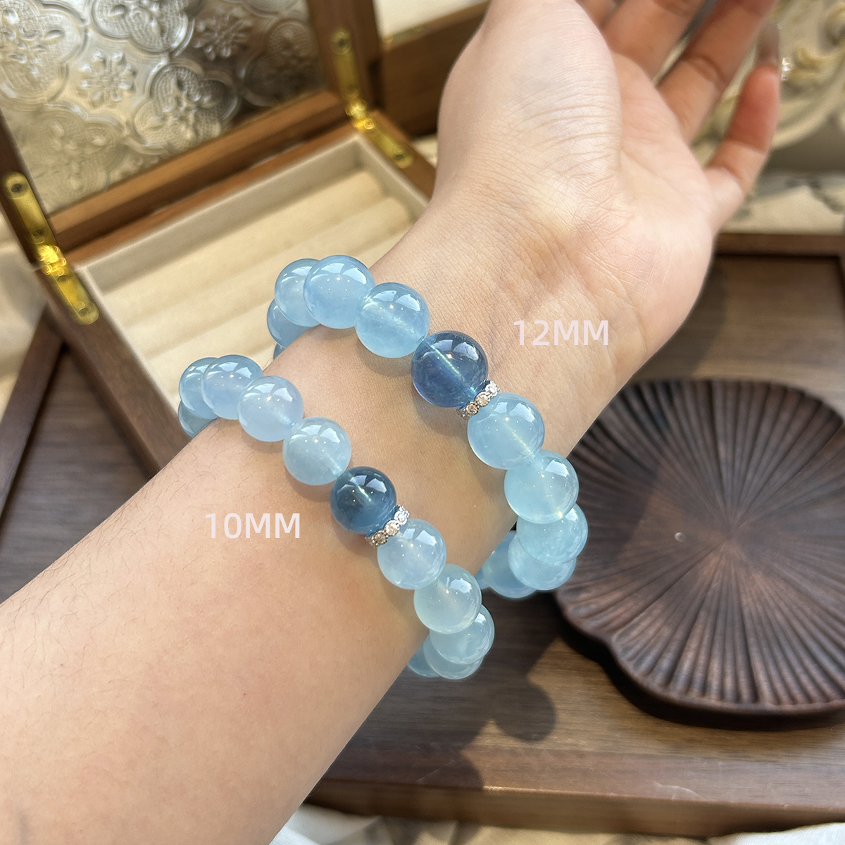 海藍寶 | 魔鬼藍少女感藍色水晶手串