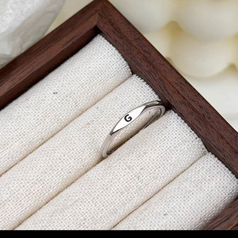 個性素戒 | 簡約26個字母素戒指