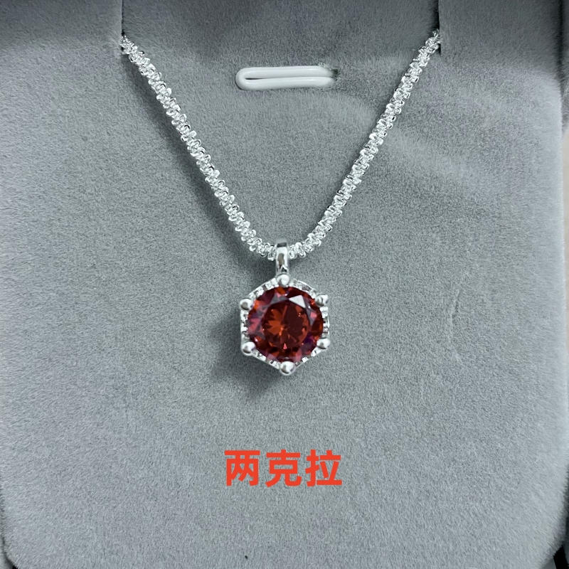 S925銀波光粼粼莫桑鑽項錬