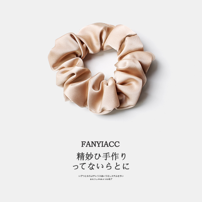 法式緞面大腸簡約髮圈