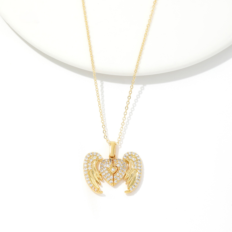 訂製款｜開合翅膀客製化愛心DIY項錬