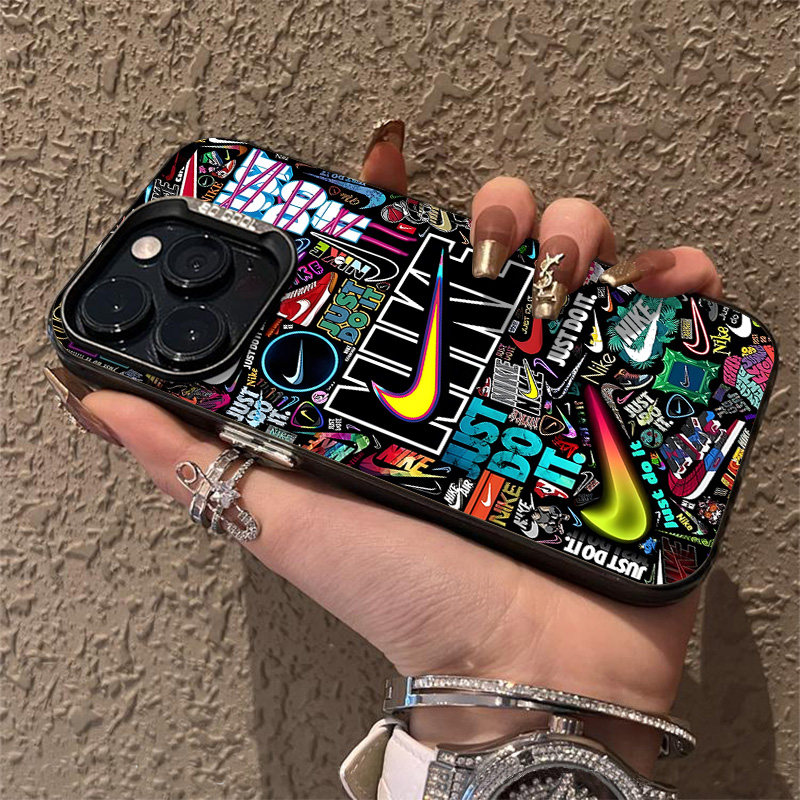 塗鴉彩繪耐克標iphone手機保護殼