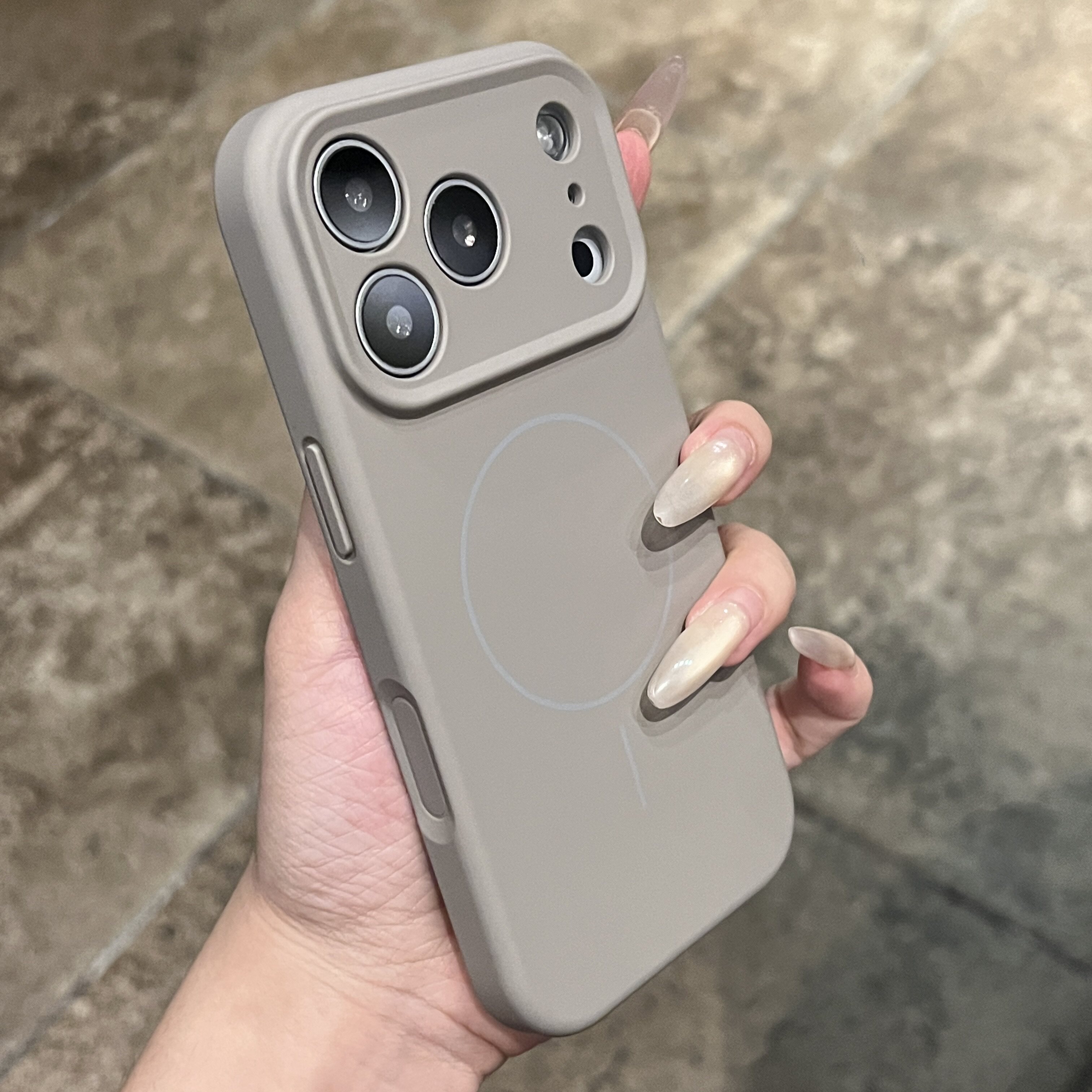 [Copy]ins奶油風蘋果保護殼 液態硅膠簡約殼