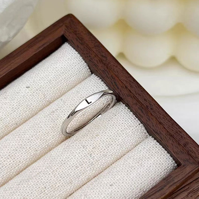 個性素戒 | 簡約26個字母素戒指