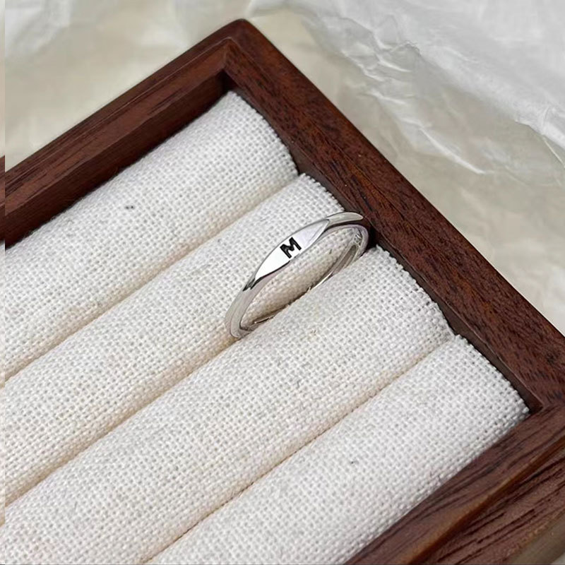 個性素戒 | 簡約26個字母素戒指
