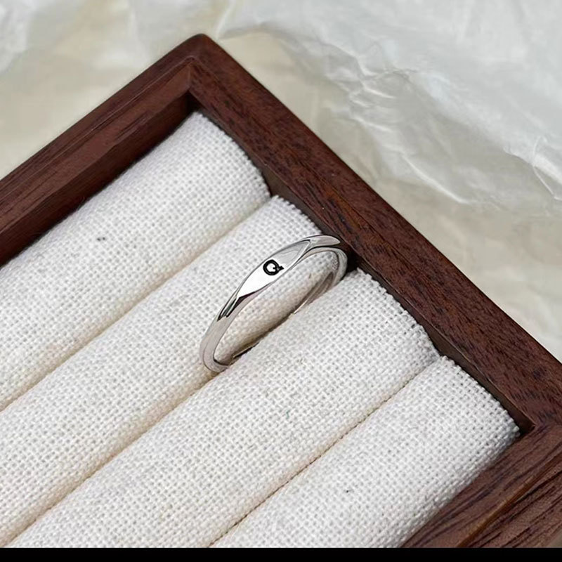 個性素戒 | 簡約26個字母素戒指