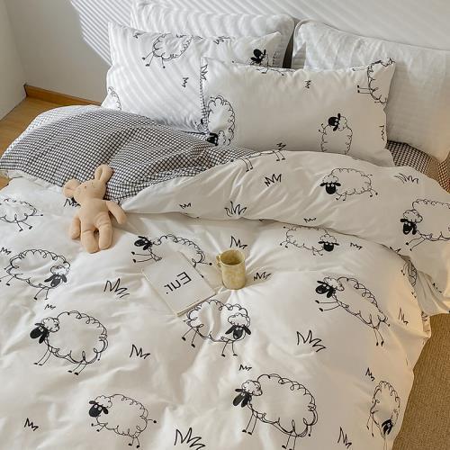 夏日清新貓咪 走進貓貓世界 100%精梳棉 三件組/四件組