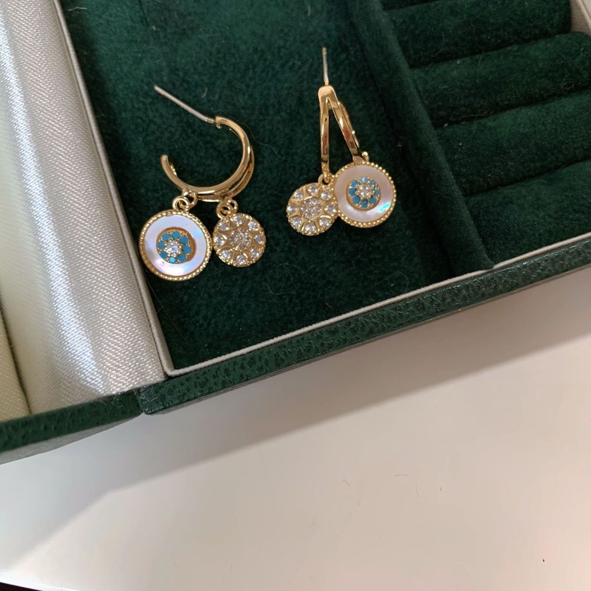 海的女兒 復古彩貝耳環   