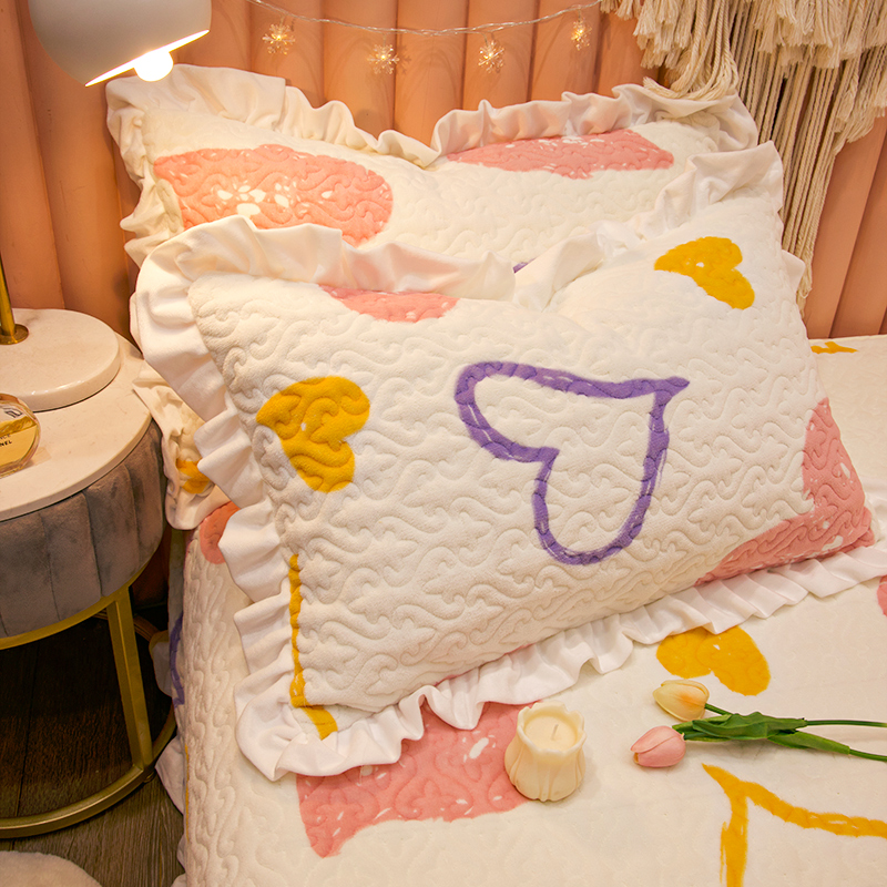 水晶絨枕套 超可愛 一對枕套