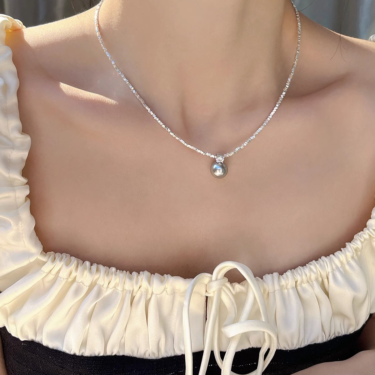 碎銀幾兩珍珠吊墜項錬