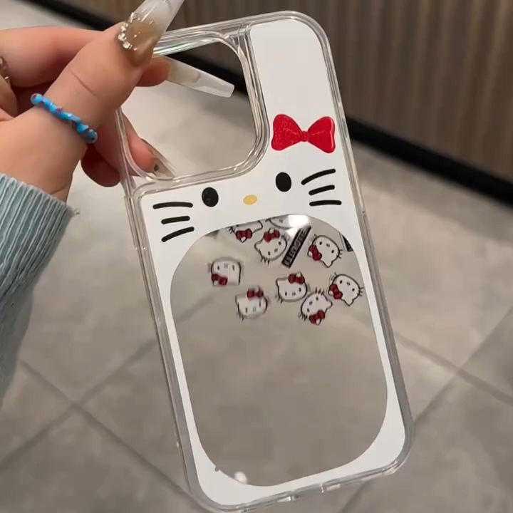 可愛流動KT大嘴 創意少女保護殼 防摔iPhone殼