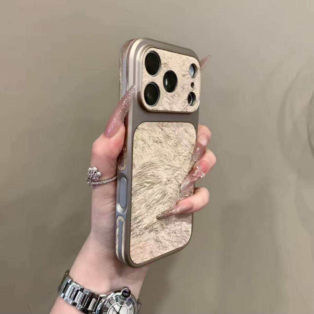 ins高顏值羽紗絨布iPhone保護殼