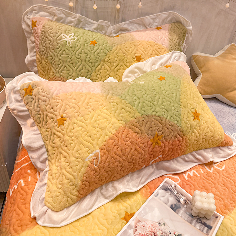 水晶絨枕套 超可愛 一對枕套