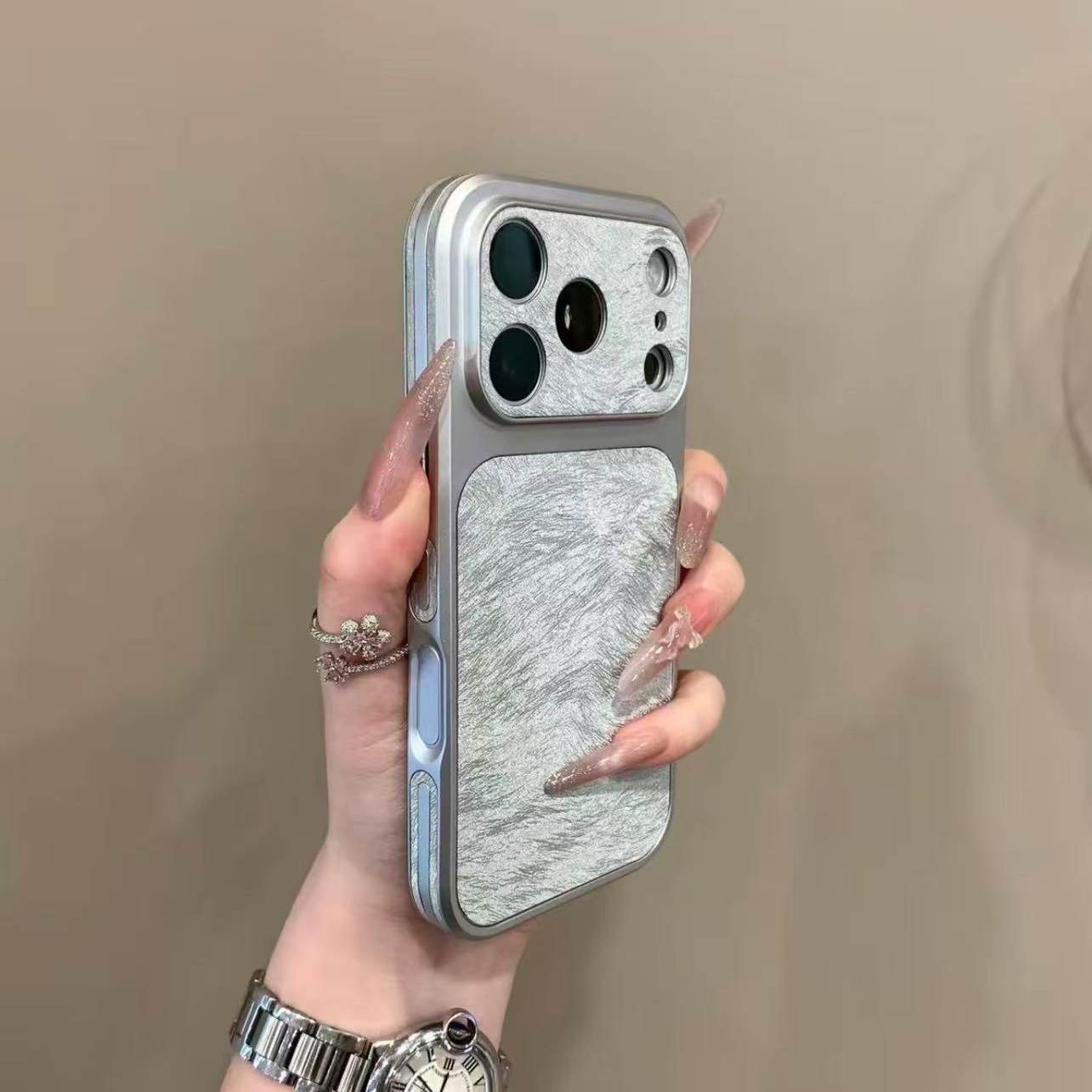 ins高顏值羽紗絨布iPhone保護殼