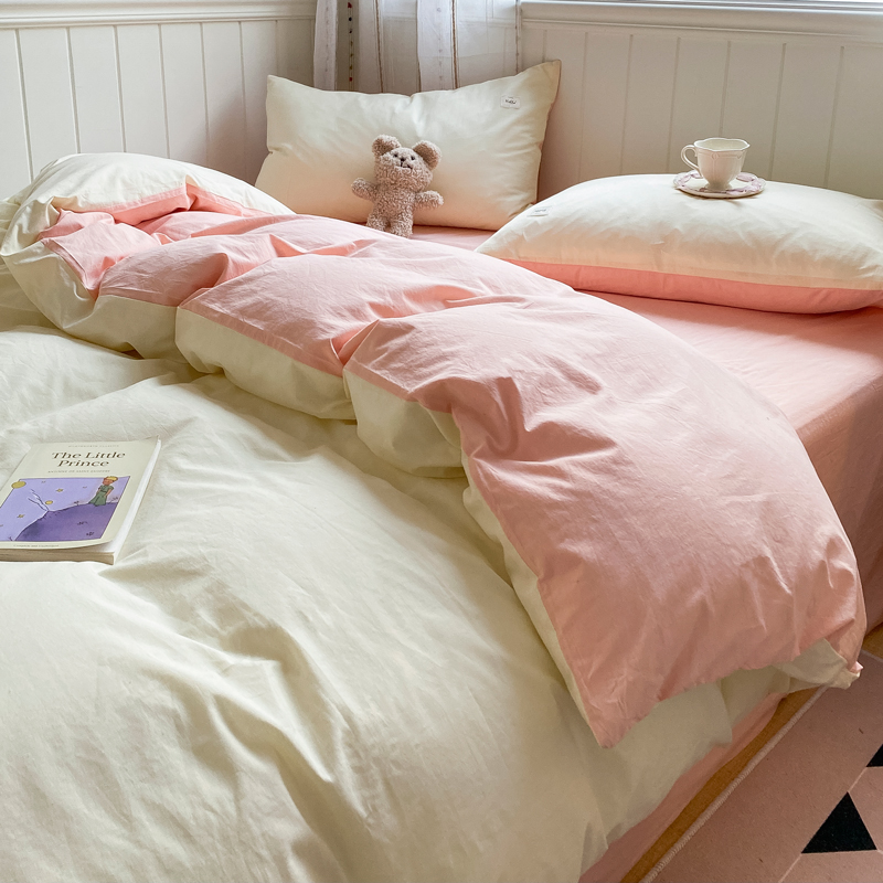 ins北歐風簡約純色床上四件組